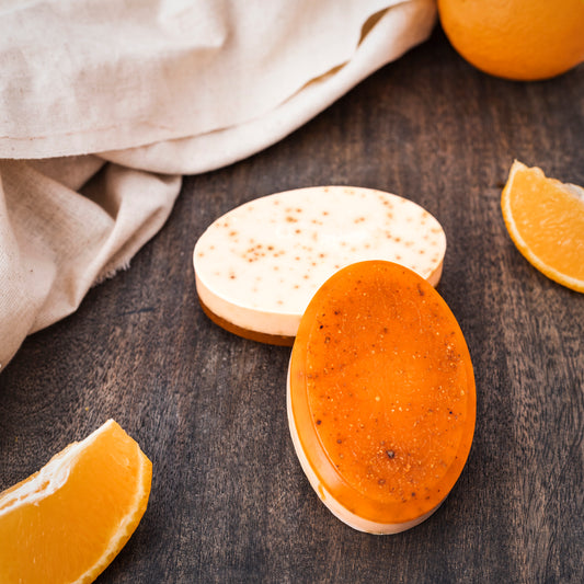 Almond Orange Scrub Soap Bar