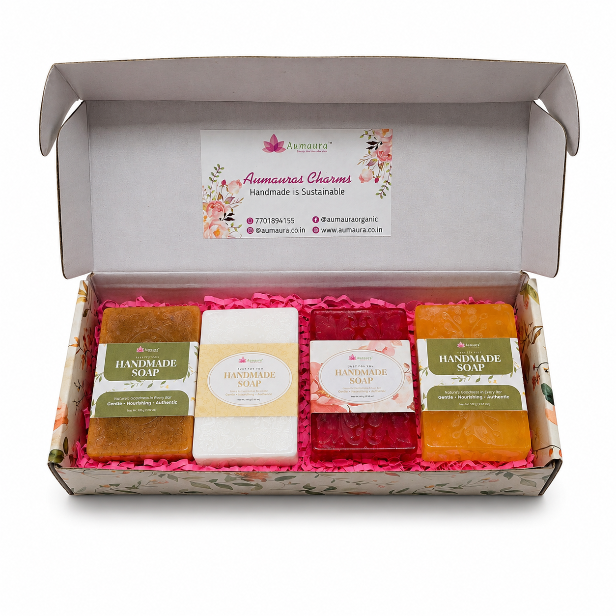 Handmade Soap Hamper | Pack of 4 Soaps