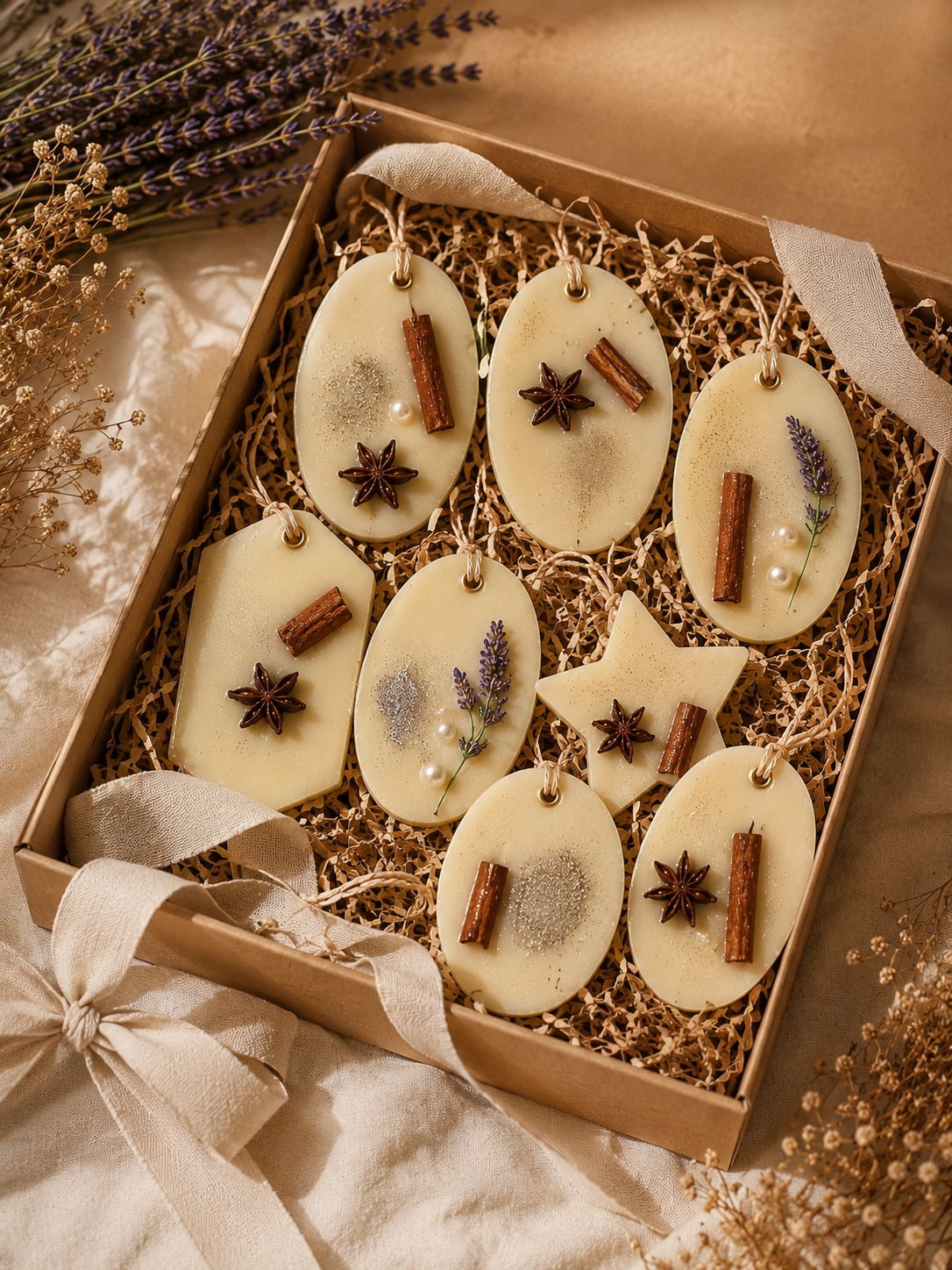 Handcrafted Botanical Wardrobe Sachets (Cinnamon-Vanilla)