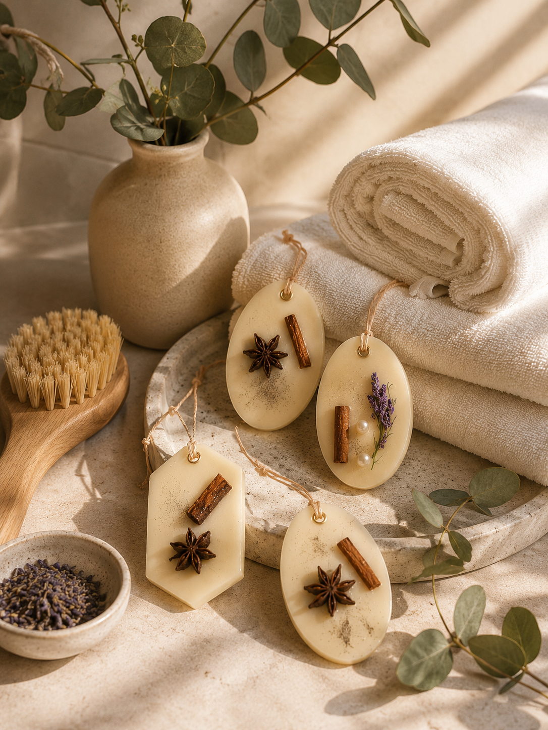 Handcrafted Botanical Wardrobe Sachets (Cinnamon-Vanilla)